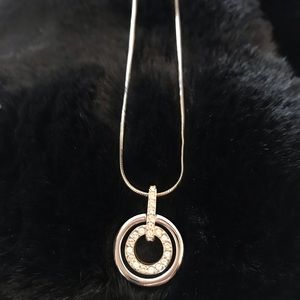 Swarovski Double Circle Pendant Necklace